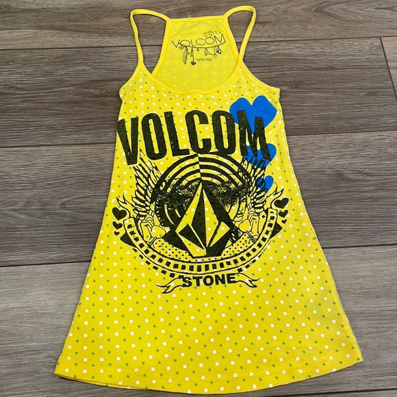 Volcom Stone Chick-N-StrappyTank Yellow Tank top - Picture 1 of 8